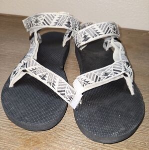 Tevas Black and White Women's Sandals Size 8